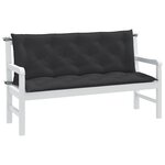 VIDAXL Coussins de banc de jardin lot de 2 anthracite melange tissu
