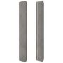 Voir la diapositive 4 : VIDAXL Tete de lit avec oreilles Gris clair 103x16x118/128 cm Velours