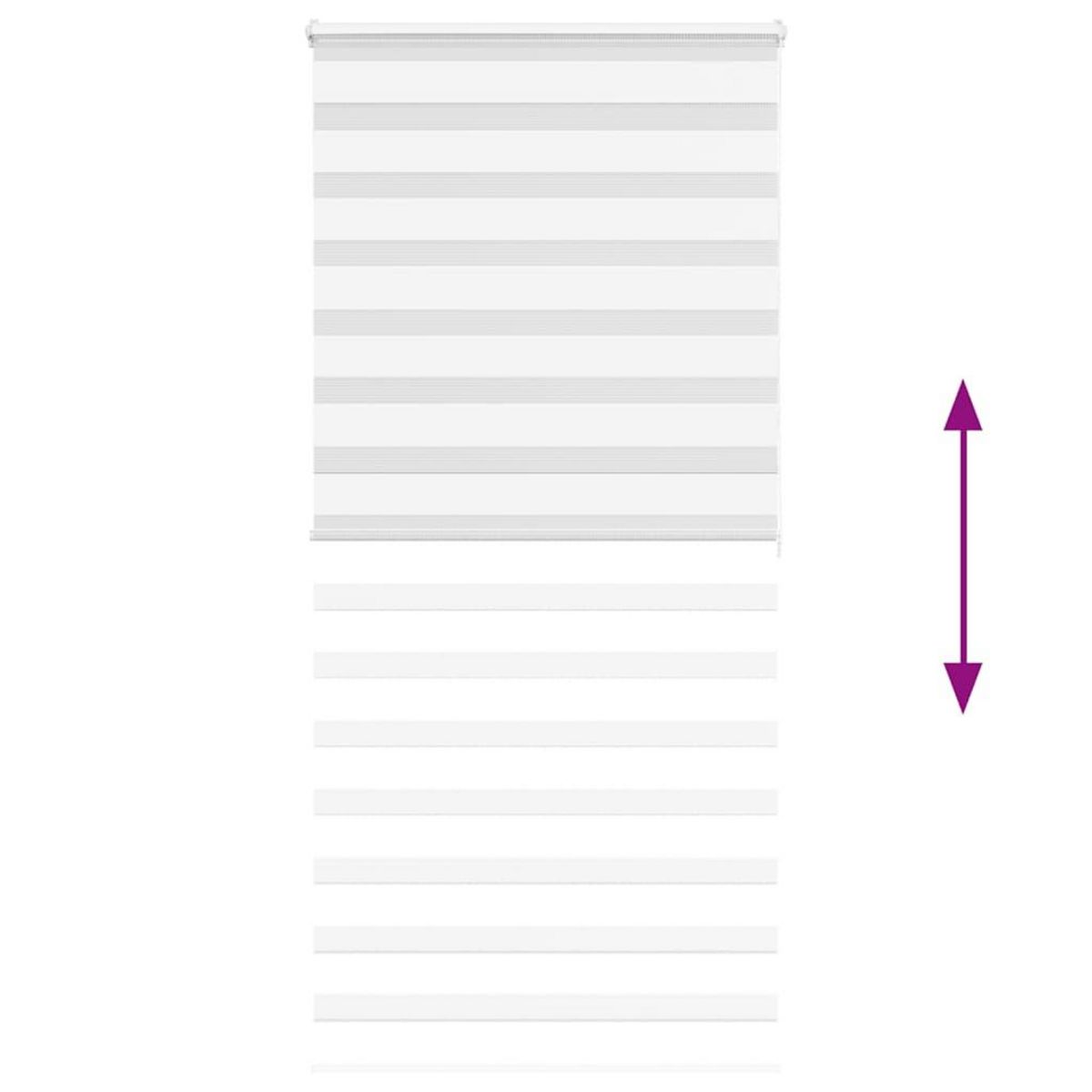 VIDAXL Store zebre blanc 95x200 cm largeur du tissu 90,9 cm polyester