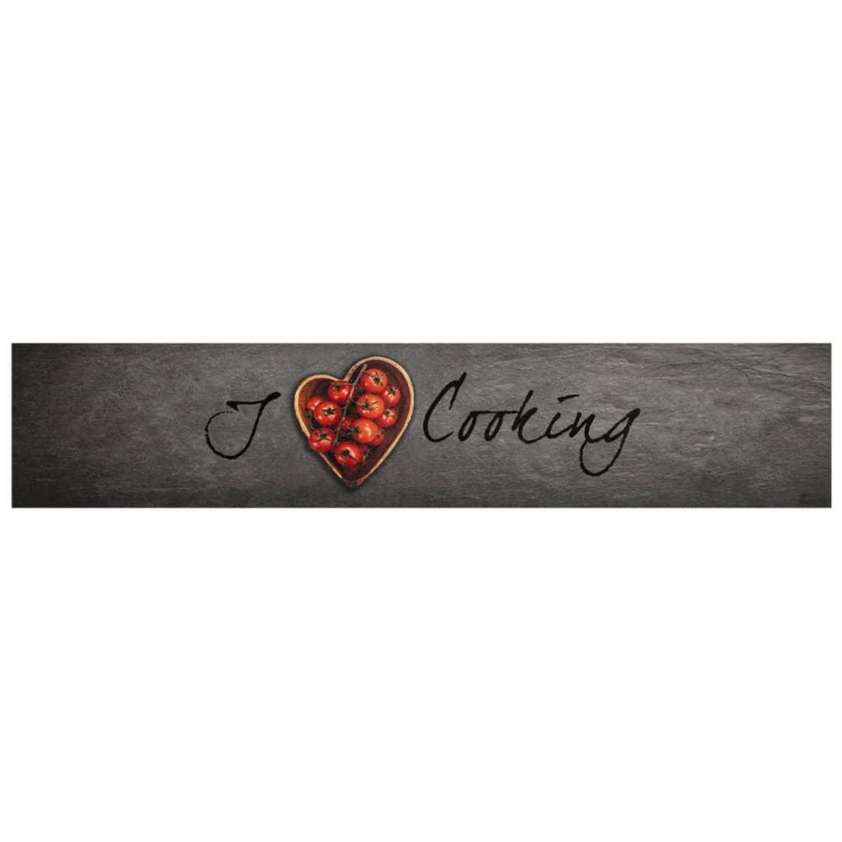 VIDAXL Tapis de cuisine lavable texte Cooking 60x300 cm velours