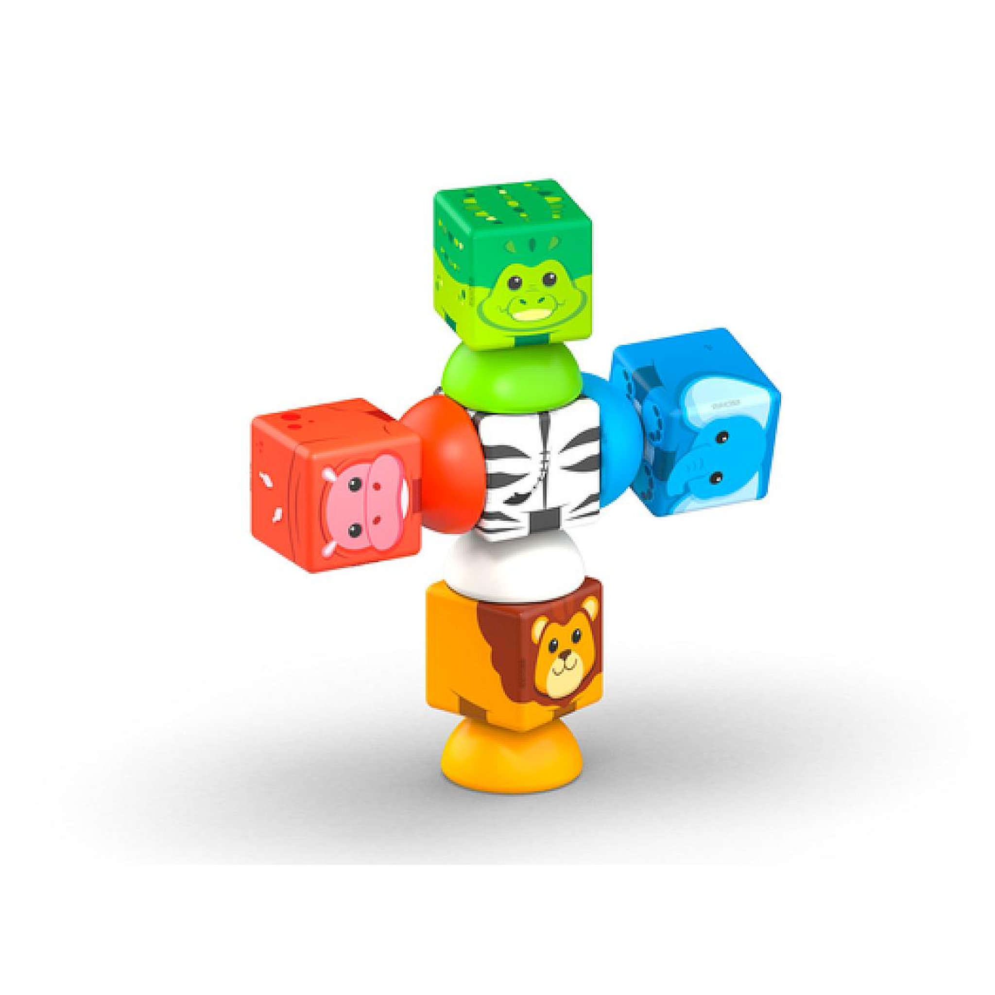 Voir la diapositive 2 : Geomag MagiCube blocks empilables Safari - 10 pieces