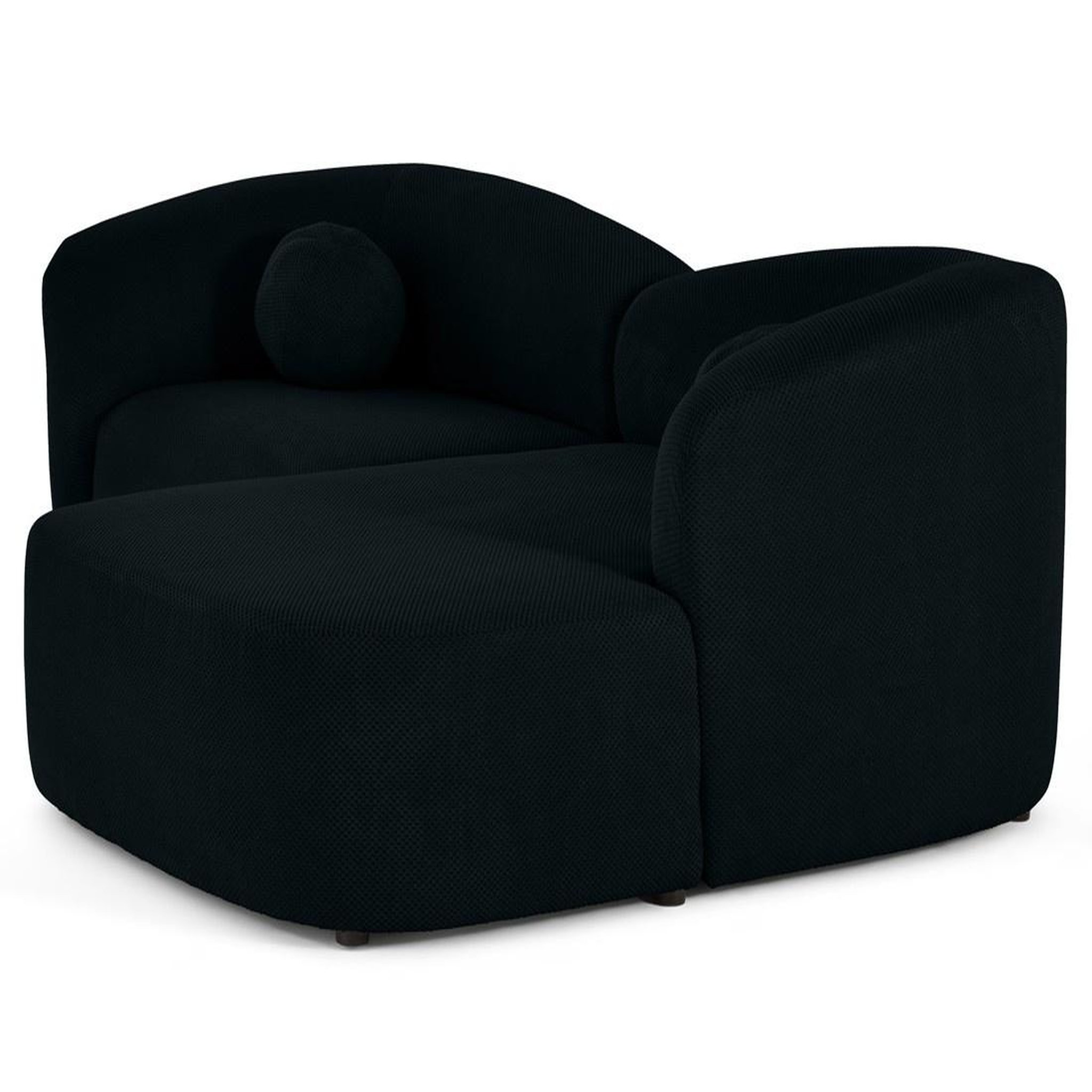 Voir la diapositive 3 : LISA DESIGN Charles - canapé d'angle droit 4 places en velours texturé
