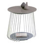 Voir la diapositive 1 : Paris Prix Table d'Appoint Design en Verre  Raza  50cm Taupe