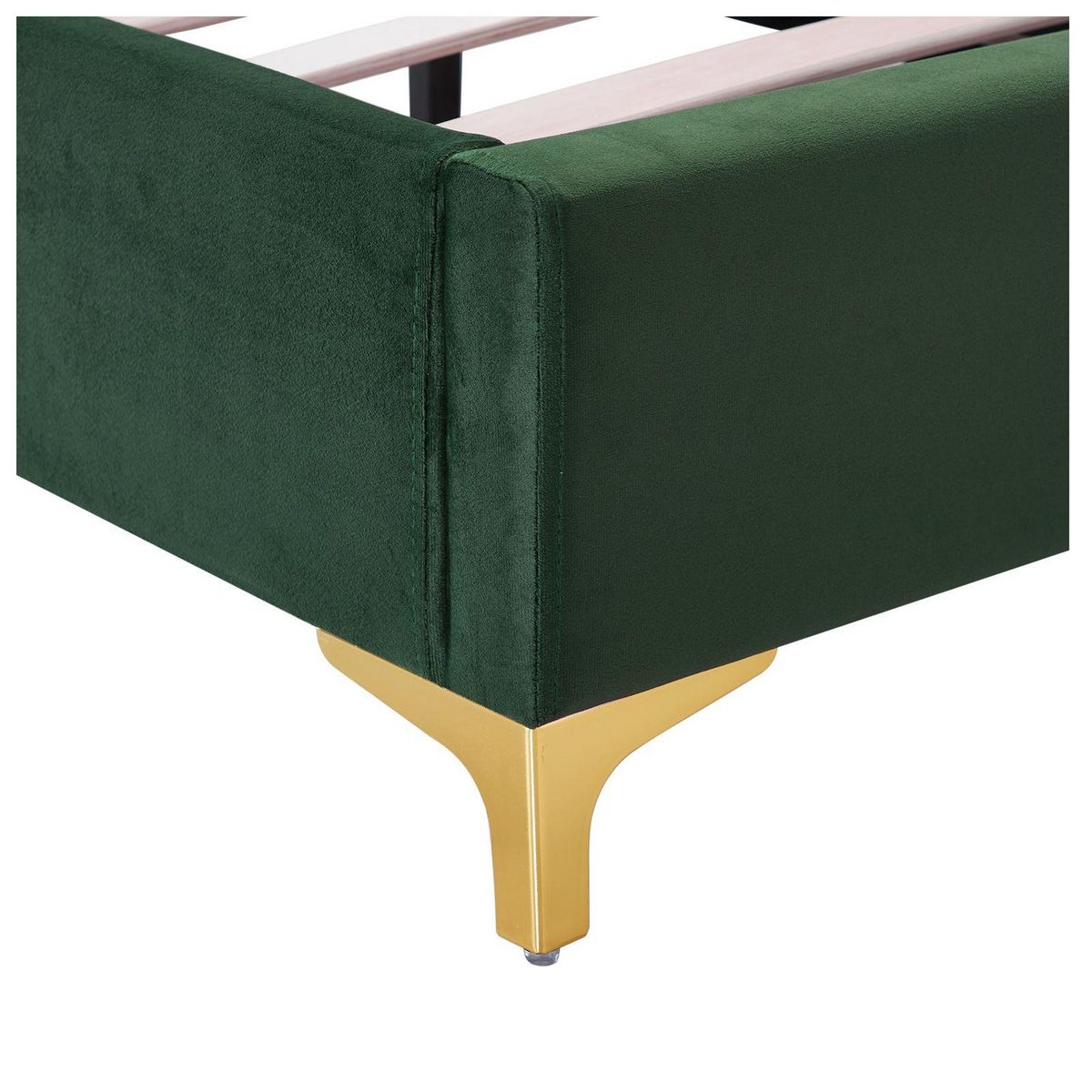 IDIMEX Lit simple GLAMOUR, 90x190 cm, capitonné avec sommier, revêtement en velours