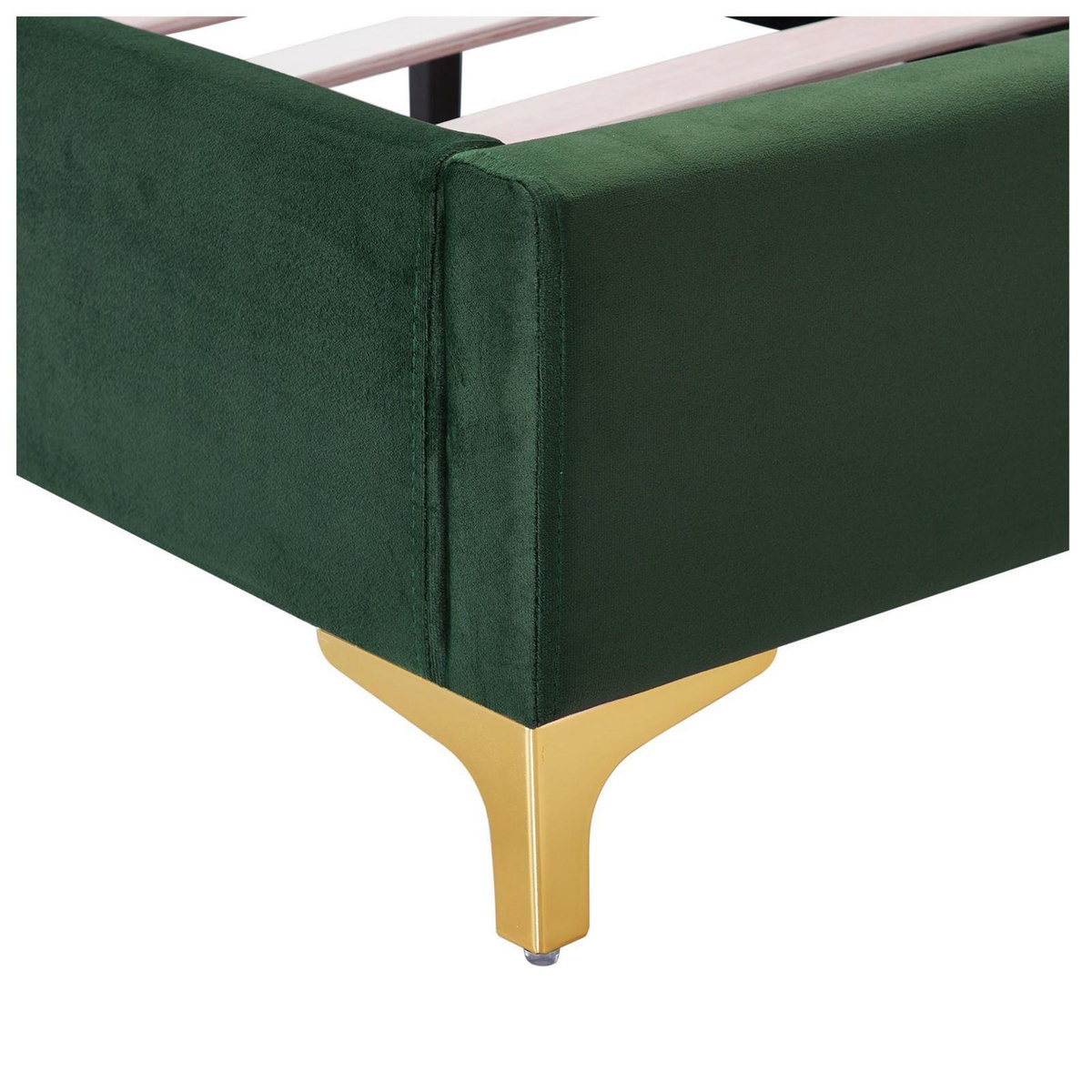 IDIMEX Lit simple GLAMOUR, 90x190 cm, capitonné avec sommier, revêtement en velours