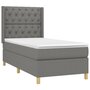 Voir la diapositive 4 : VIDAXL Sommier a lattes de lit matelas LED Gris fonce 80x200cm Tissu