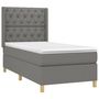 Voir la diapositive 4 : VIDAXL Sommier a lattes de lit matelas LED Gris fonce 80x200cm Tissu
