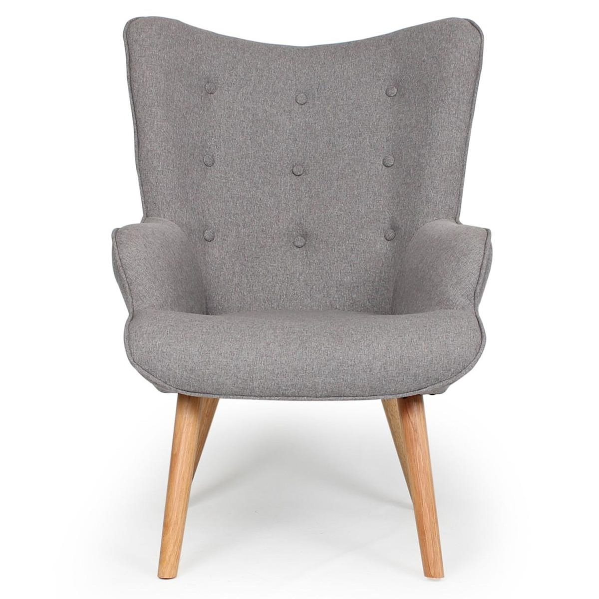 Paris Prix Fauteuil & Pouf Scandinave  Orle  98cm Gris Clair