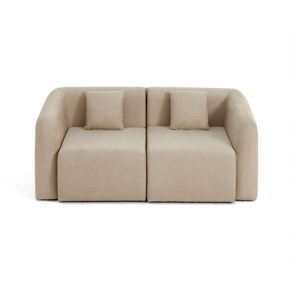 LISA DESIGN Ikare - canapé modulable 2 places - en tissu