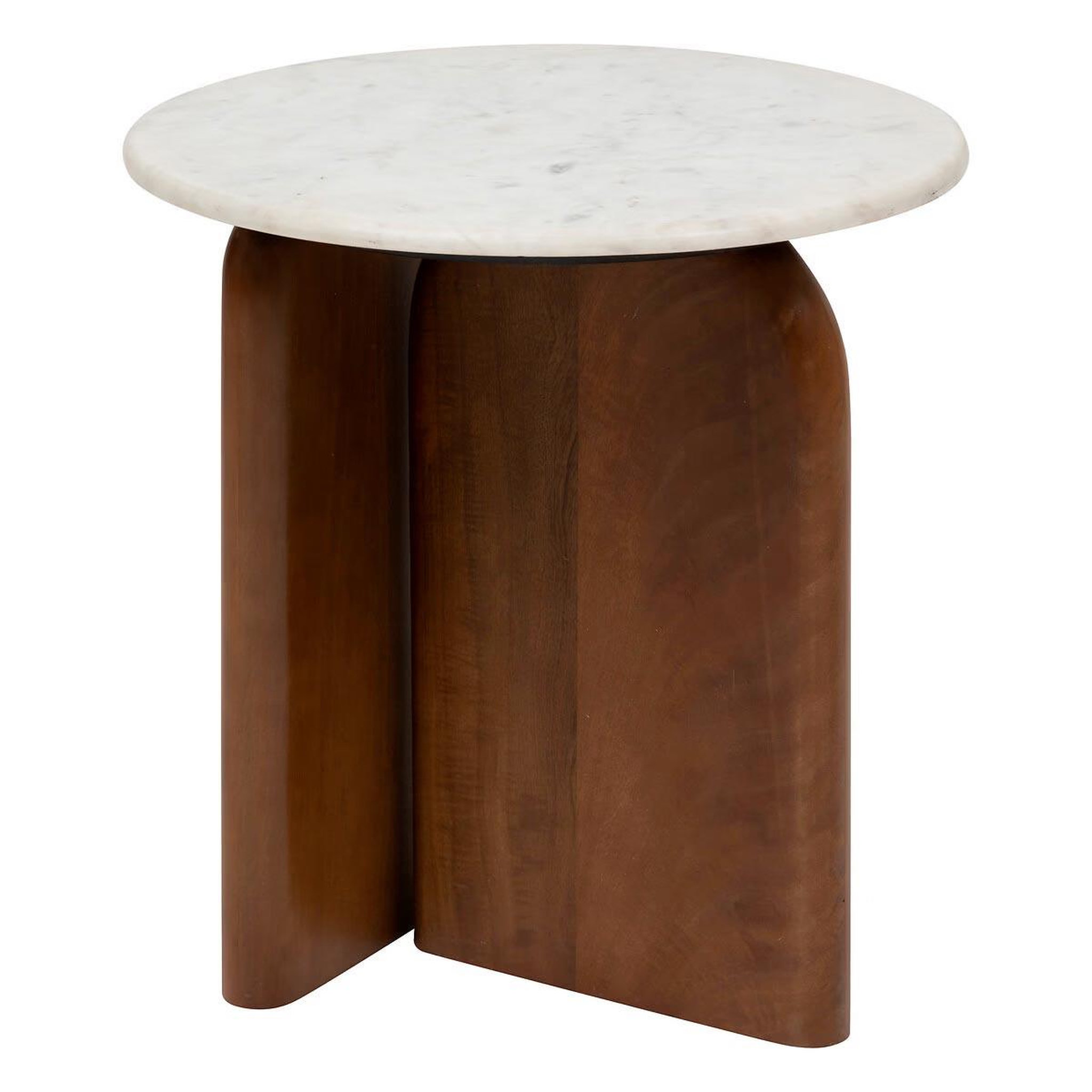 Voir la diapositive 2 : ATMOSPHERA Table d'appoint en marbre  nanda  56cm naturel & blanc