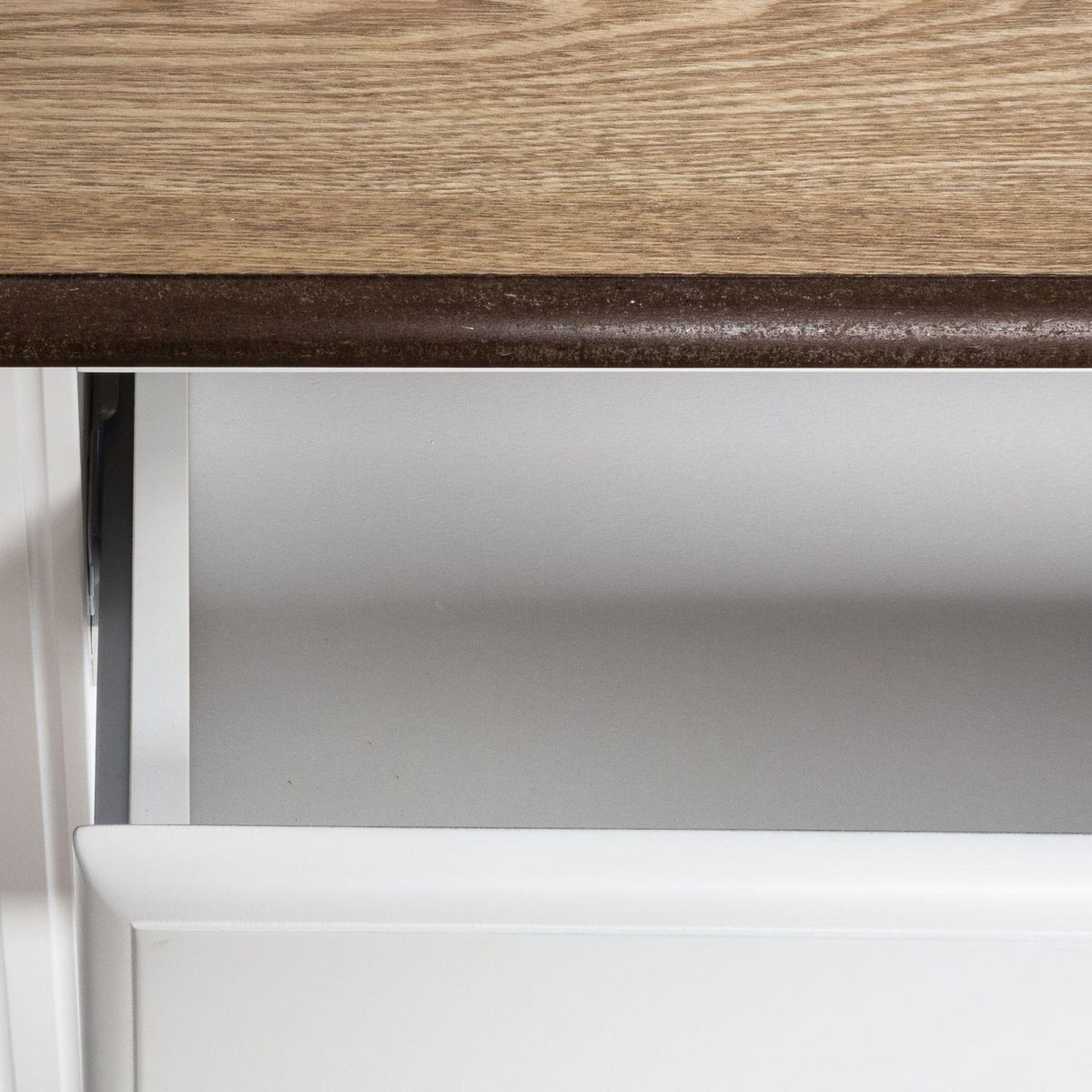 ATMOSPHERA Console design bois Solen - L. 110 x H. 85 cm - Blanc