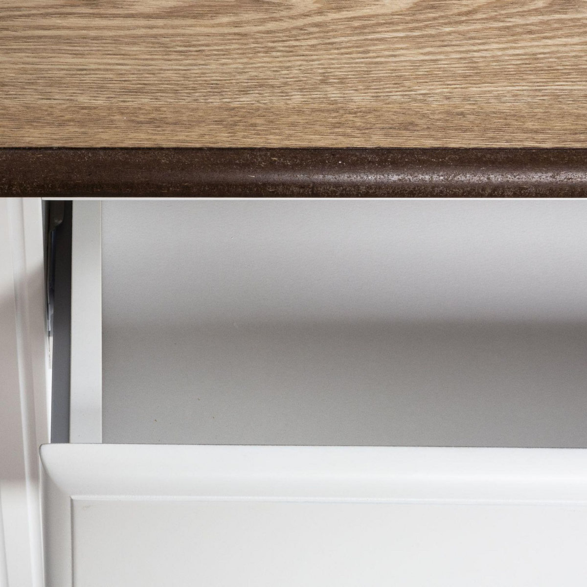 ATMOSPHERA Console design bois Solen - L. 110 x H. 85 cm - Blanc