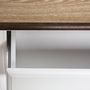 Voir la diapositive 5 : ATMOSPHERA Console design bois Solen - L. 110 x H. 85 cm - Blanc