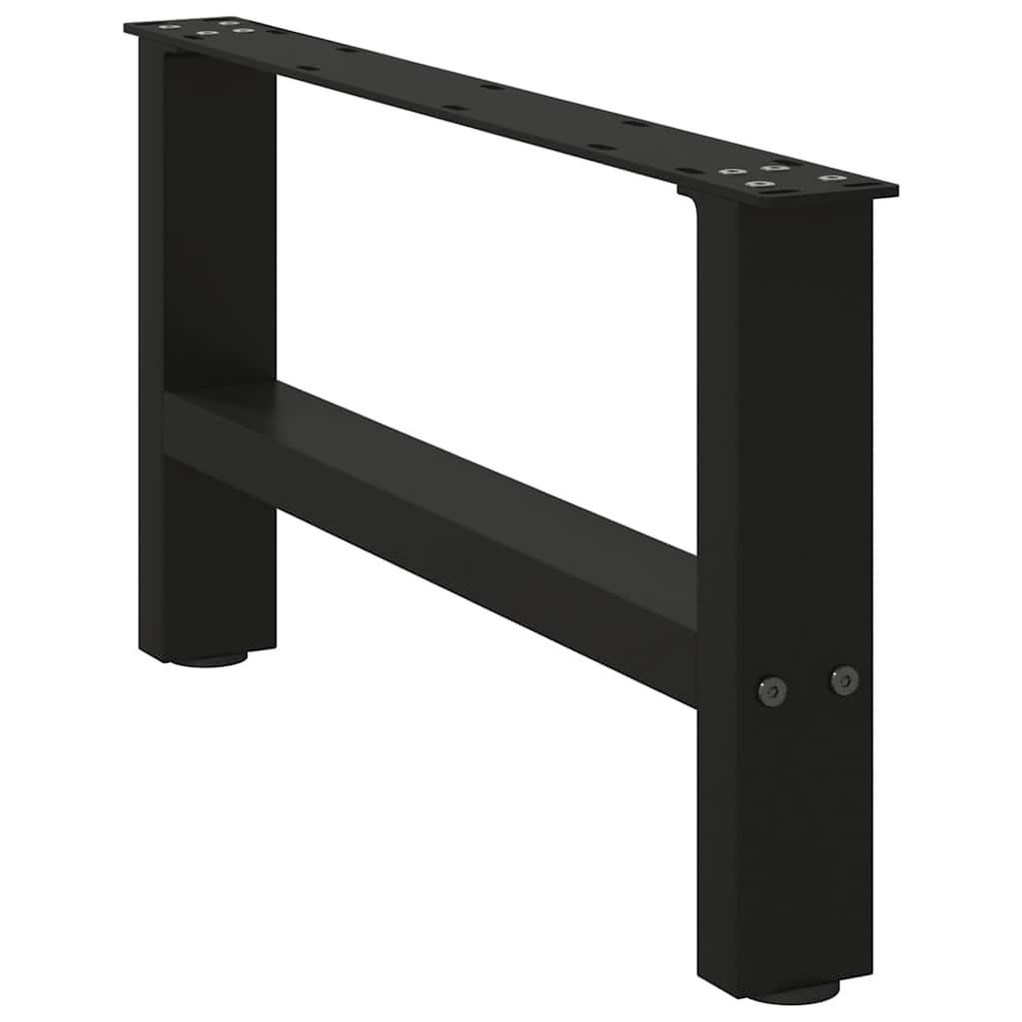 Voir la diapositive 3 : VIDAXL Pieds de table basse noir 2 pcs 60x(30-31) cm acier