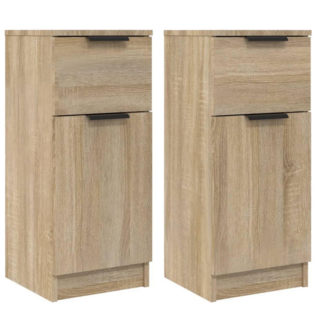 VIDAXL Buffets 2 pcs Chene Sonoma 30x30x70 cm Bois d'ingenierie