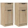 Voir la diapositive 2 : VIDAXL Buffets 2 pcs Chene Sonoma 30x30x70 cm Bois d'ingenierie