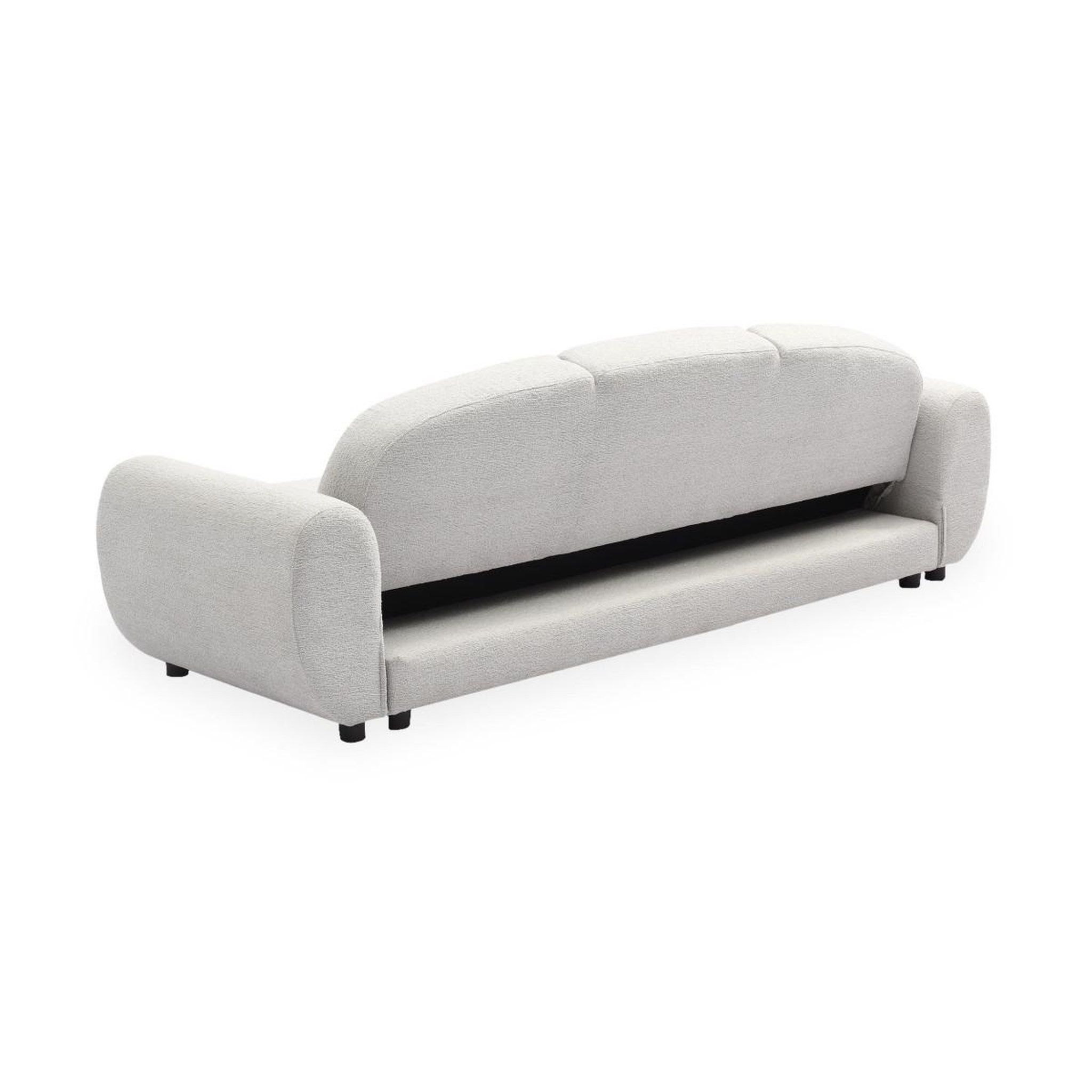 Voir la diapositive 3 : Paris Prix Canapé convertible 3 places en tissu  buddy  234cm gris