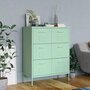 Voir la diapositive 1 : VIDAXL Armoire a tiroirs Vert menthe 80x35x101,5 cm Acier