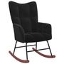 Voir la diapositive 6 : VIDAXL Chaise à bascule avec repose pied Noir Velours