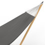 Voir la diapositive 5 : ID MARKET Hamac avec support métal effet bois et toile gris anthracite