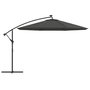 Voir la diapositive 4 : VIDAXL Parasol de jardin en porte-a-faux et lumieres LED mat en metal