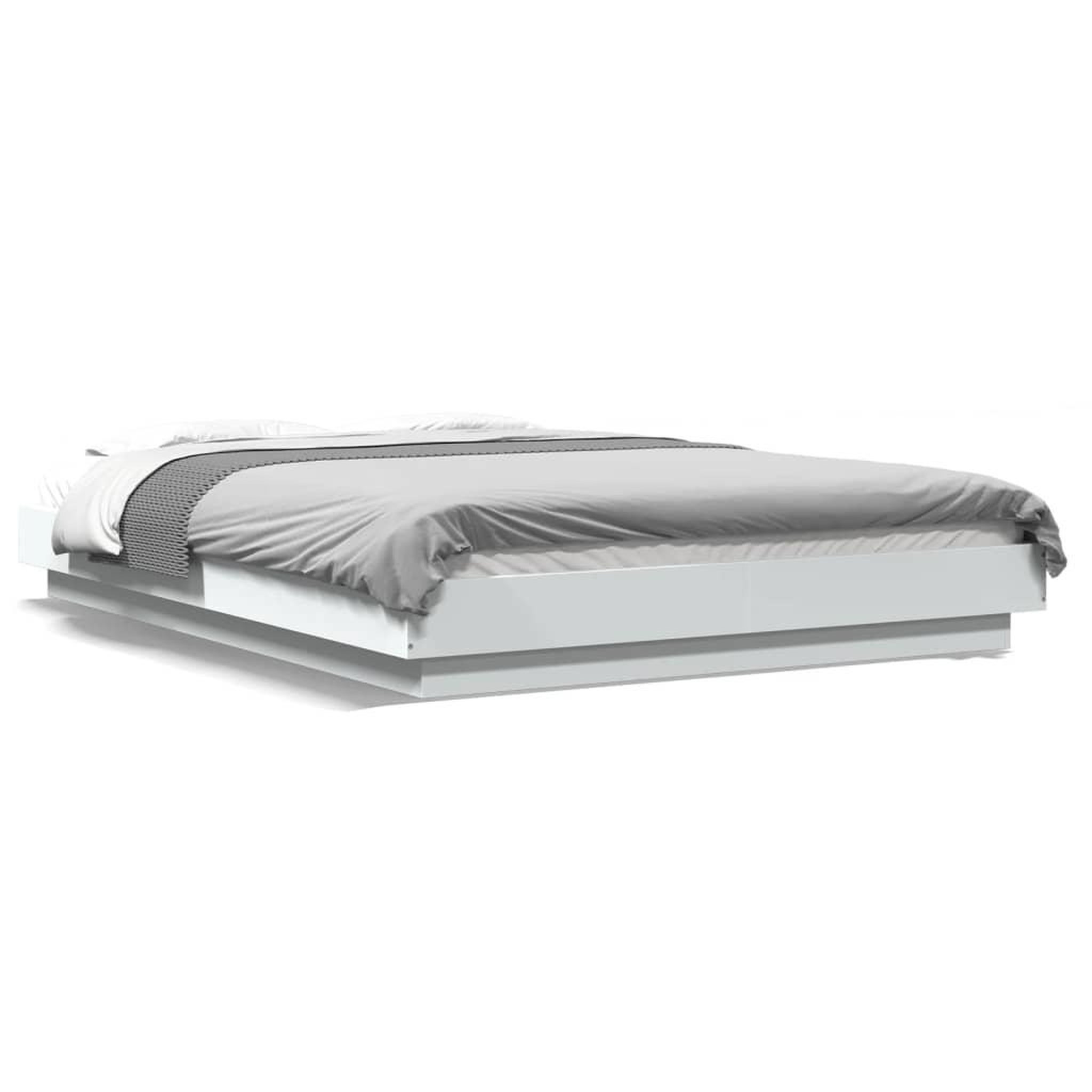 Voir la diapositive 2 : VIDAXL Cadre de lit sans matelas blanc 140x190 cm