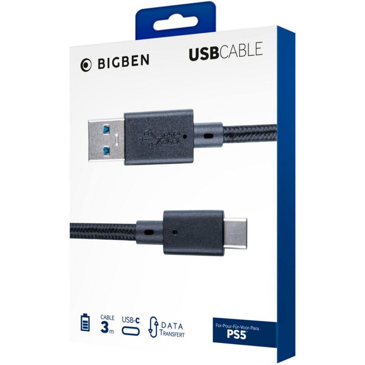CABLE DE RECHARGE POUR MANETTE PS5 - USB TYPE C: : CONSOLES ET  ACCESSOIRES