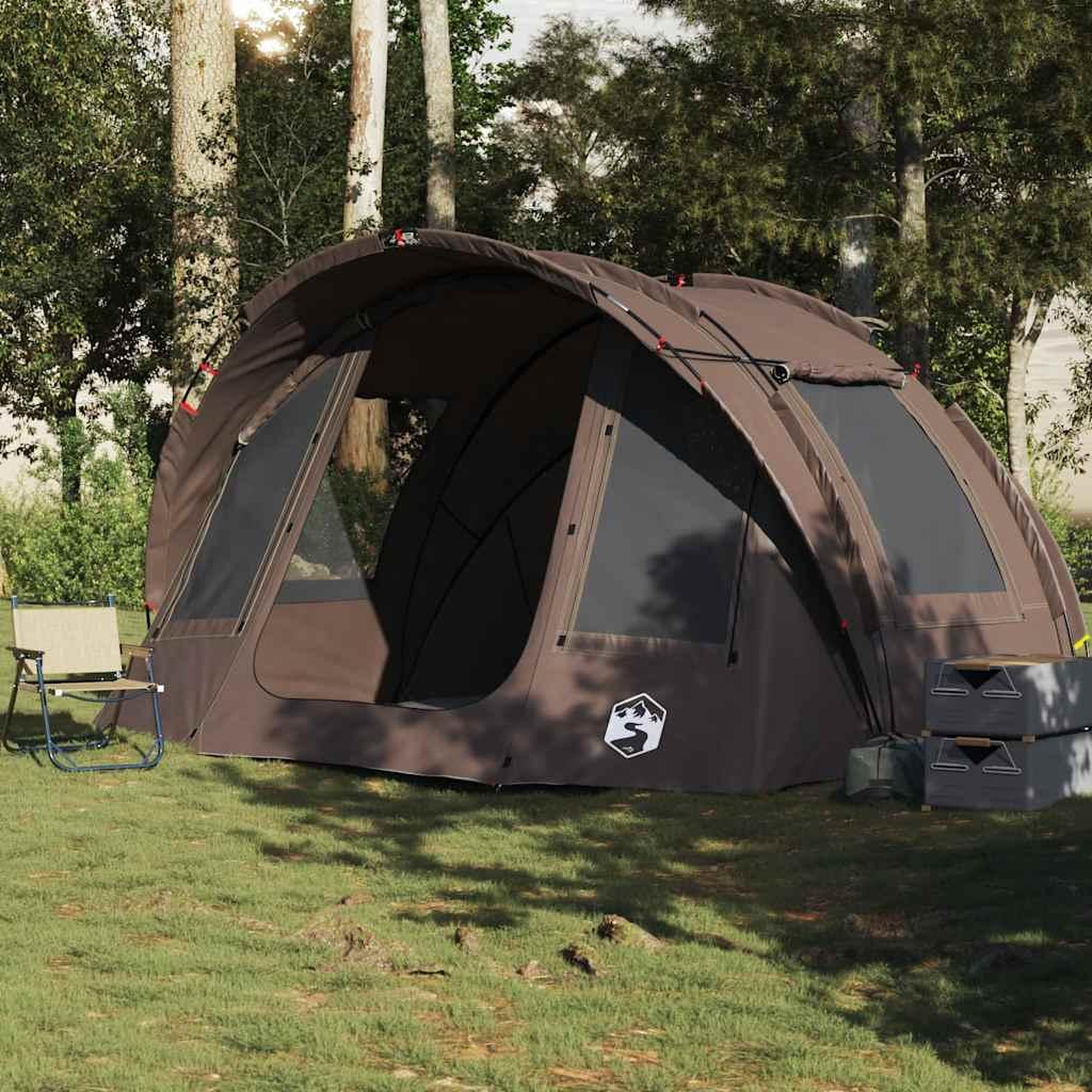 Voir la diapositive 3 : VIDAXL Tente de peche 2 personnes marron impermeable