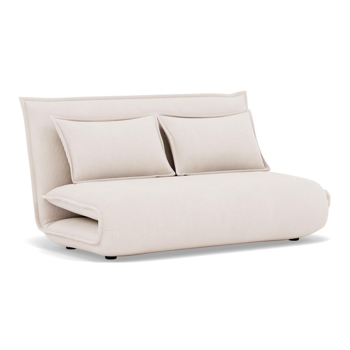 BEST MOBILIER Candice - banquette 2 places convertible clic-clac en velours côtelé