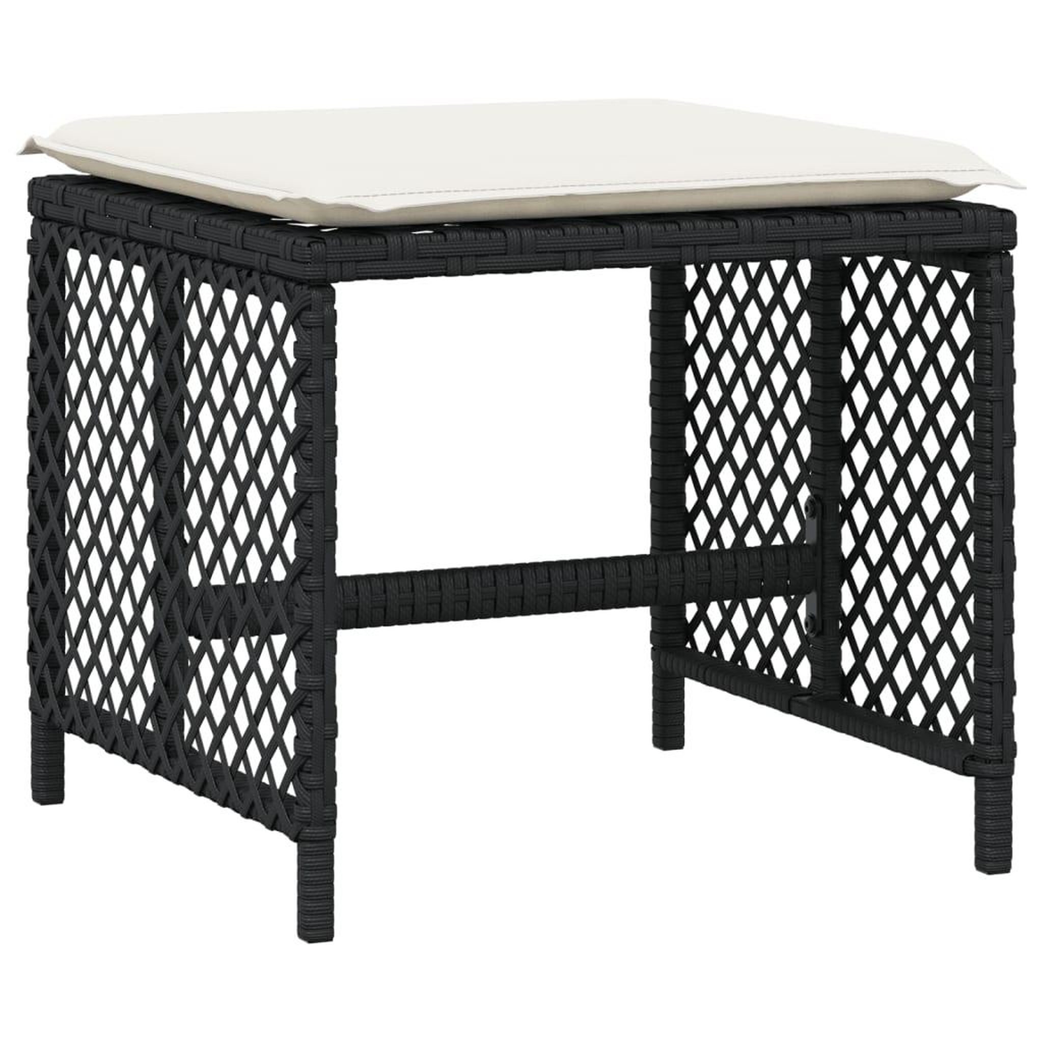 Voir la diapositive 5 : VIDAXL Ensemble a manger de jardin 11 pcs coussins noir resine tressee