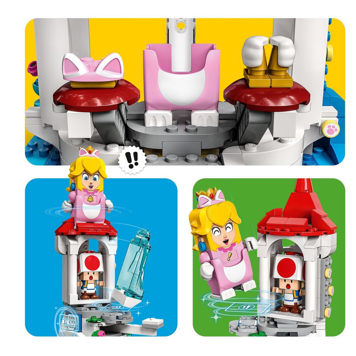 LEGO Super Mario 71407 Ensemble d&rsquo;Extension La Tour Gelée et le Costume de Peach Chat, Jouet