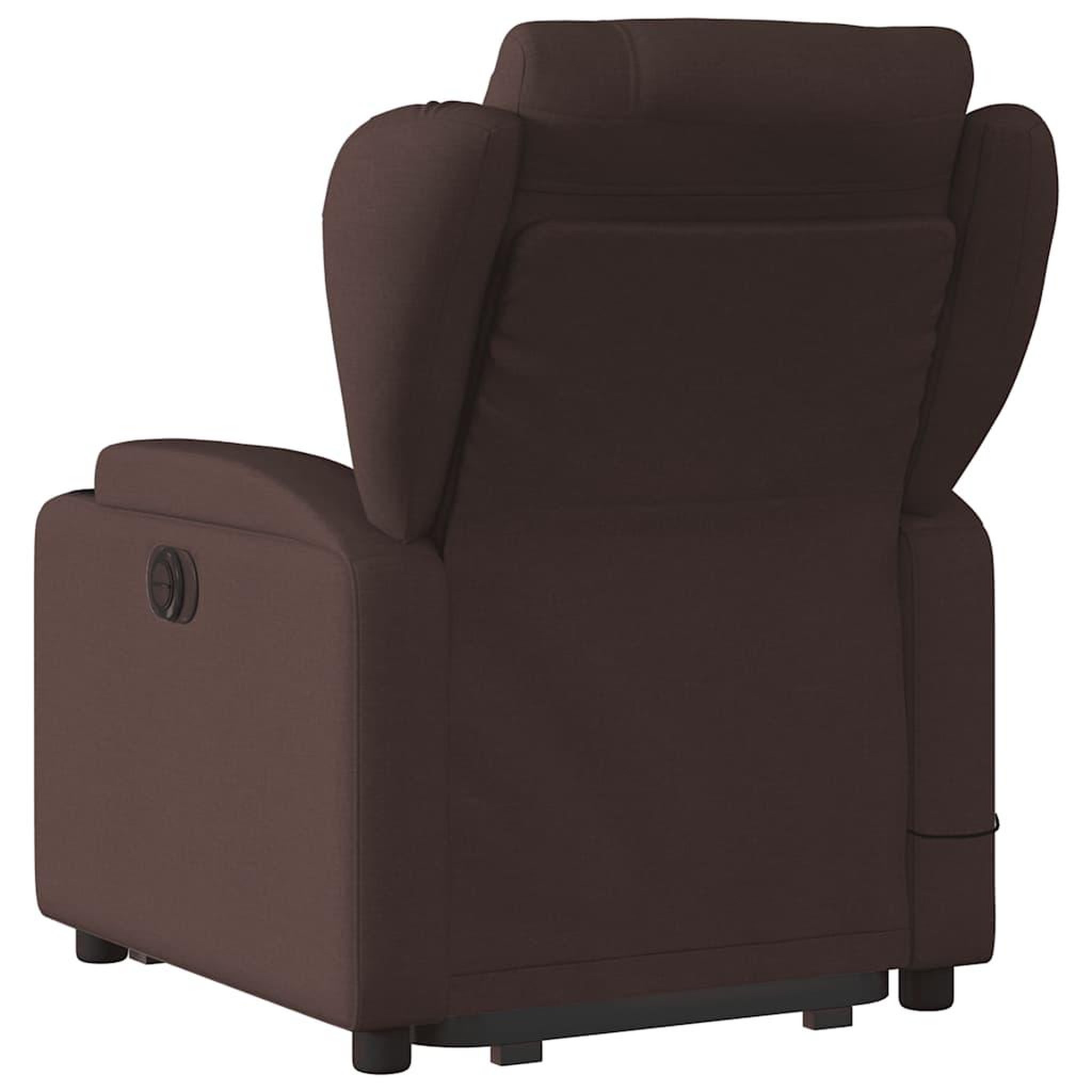 Voir la diapositive 5 : VIDAXL Fauteuil inclinable de massage electrique Marron fonce Tissu
