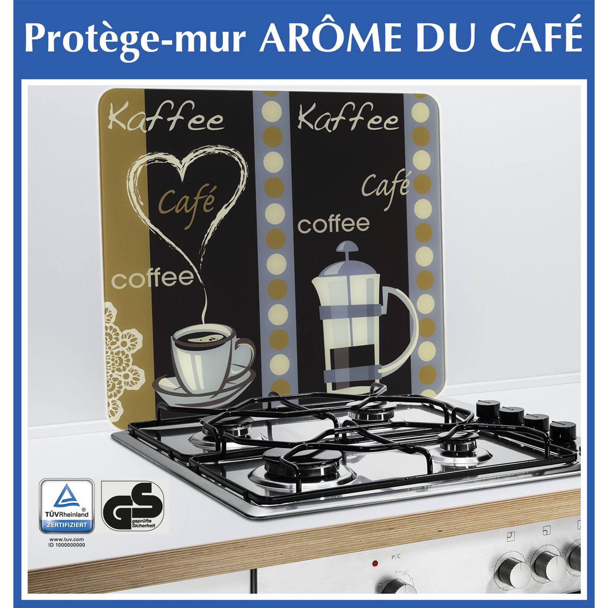Voir la diapositive 3 : Wenko 2 Couvres-plaques multi-usage Arome du café - 56 x 50 cm - Multicolore