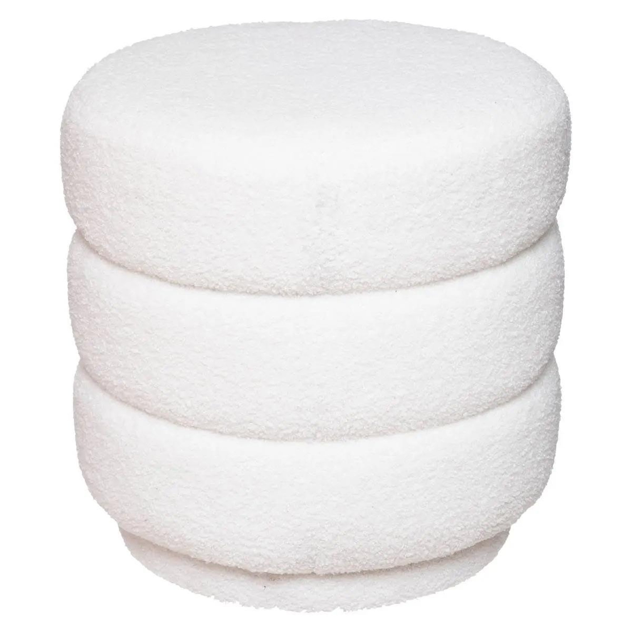 ATMOSPHERA Pouf bouclette design  sinan  40cm blanc