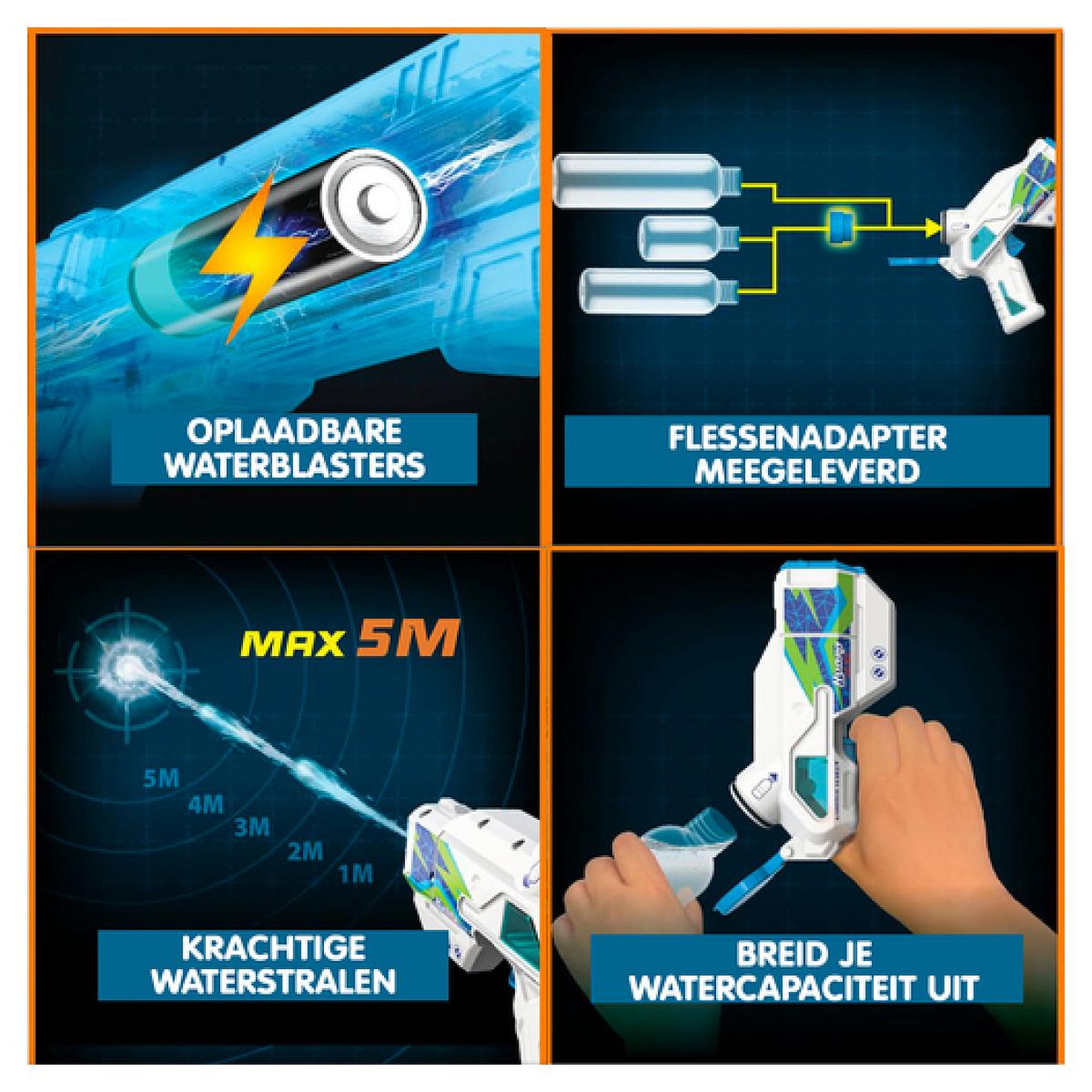 Voir la diapositive 4 : SILVERLIT Pistolets à eau X 2 et ballon à eau 100 ml -
