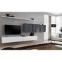Voir la diapositive 2 : Paris Prix Meuble TV Mural Design  Switch VII  340cm Blanc & Gris