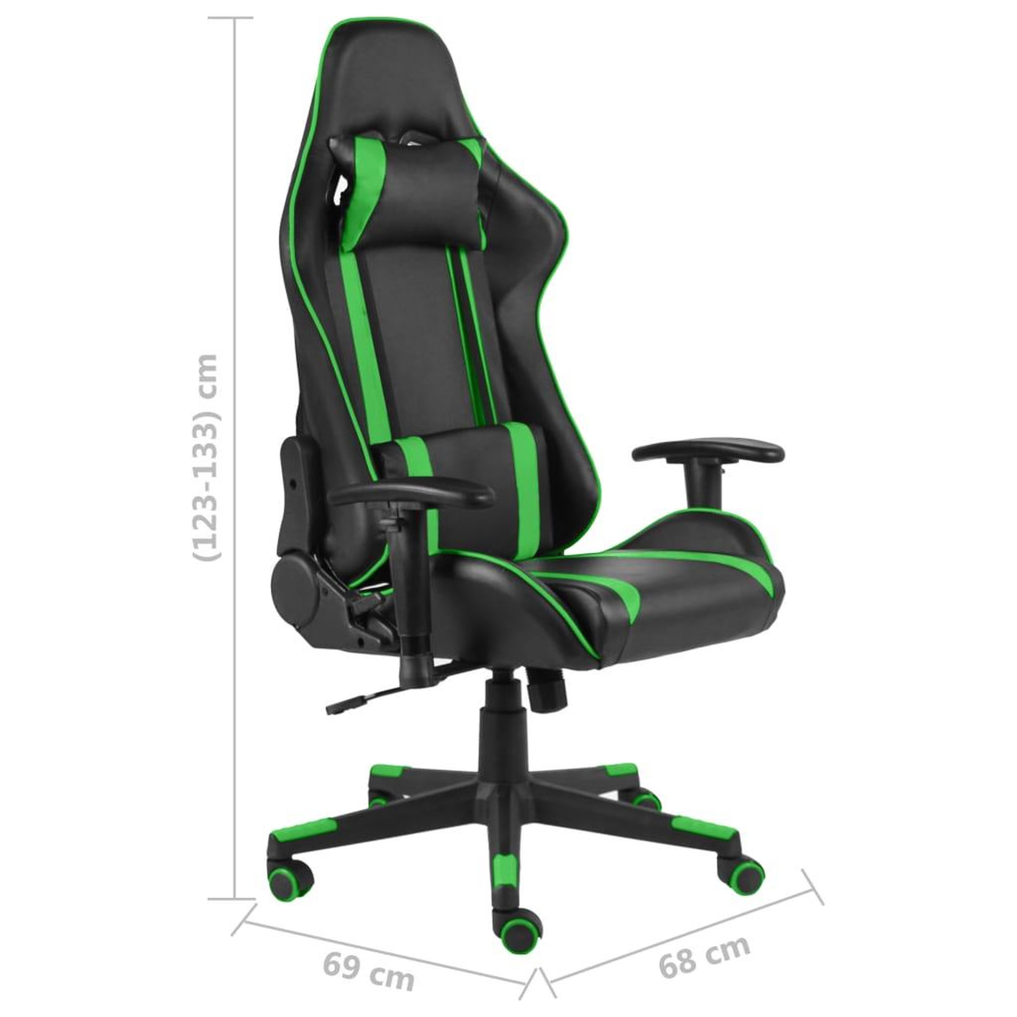 Voir la diapositive 6 : VIDAXL Chaise de jeu pivotante Vert PVC