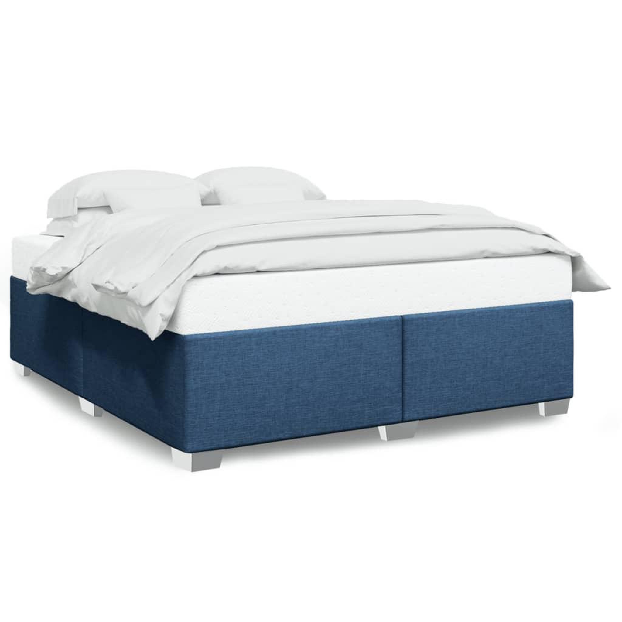 Voir la diapositive 2 : VIDAXL Cadre de lit sans matelas bleu 180x200 cm tissu