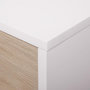 Voir la diapositive 5 : MARKET24 Commode KENT - 3 tiroirs - Chene et blanc - L 80 x P 40 x H 80,5 cm