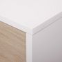 Voir la diapositive 5 : MARKET24 Commode KENT - 3 tiroirs - Chene et blanc - L 80 x P 40 x H 80,5 cm