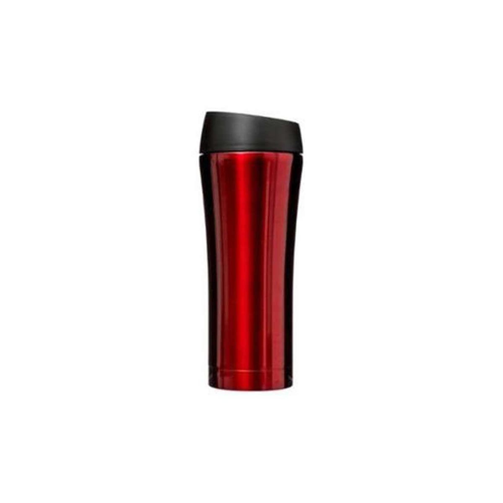 Voir la diapositive 2 : FIVE Mug isolant  inox  35cl rouge