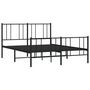Voir la diapositive 3 : VIDAXL Cadre de lit metal sans matelas avec pied de lit noir 120x190cm