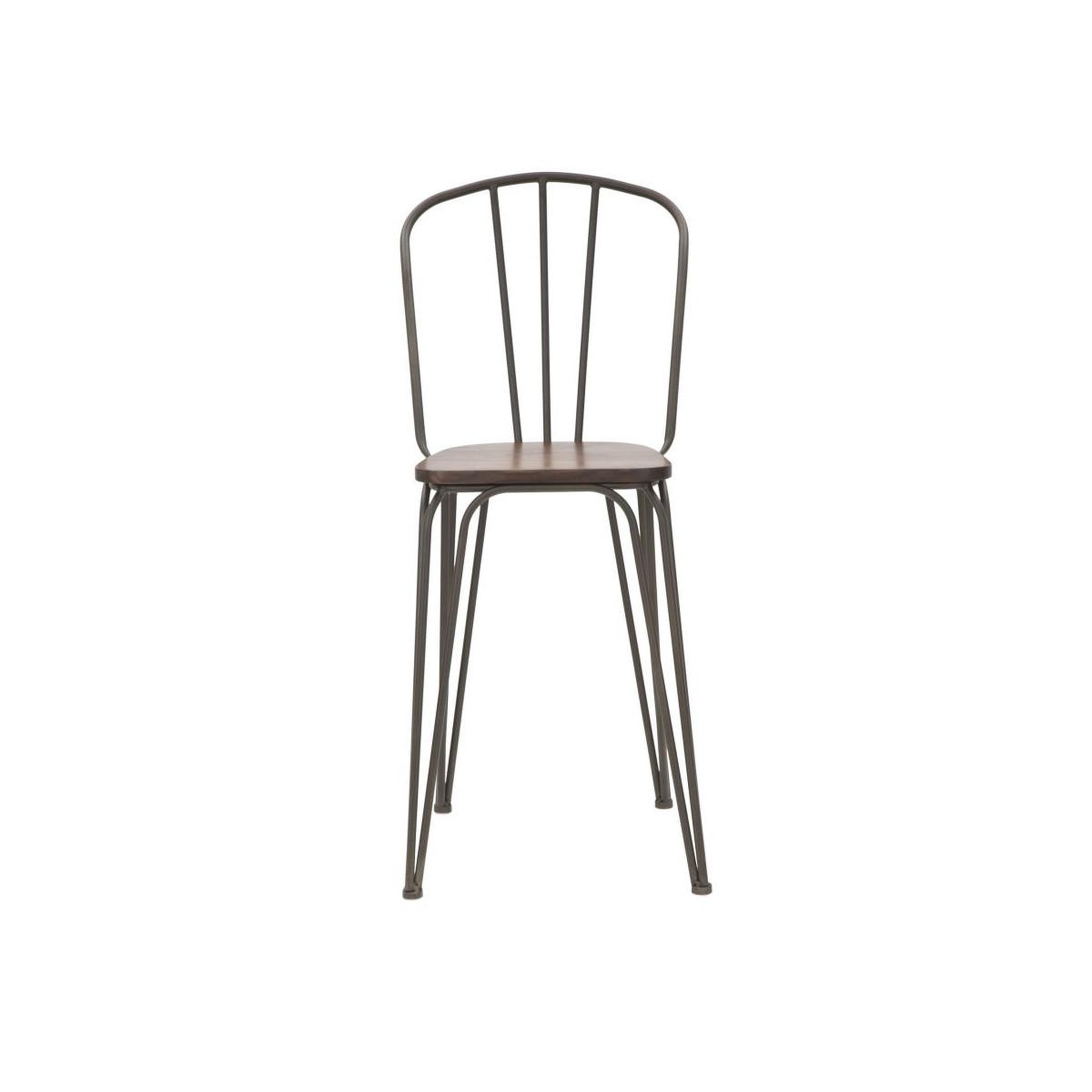 Voir la diapositive 3 : Paris Prix Lot de 2 chaises de bar industriel  harlem  102cm gris foncé