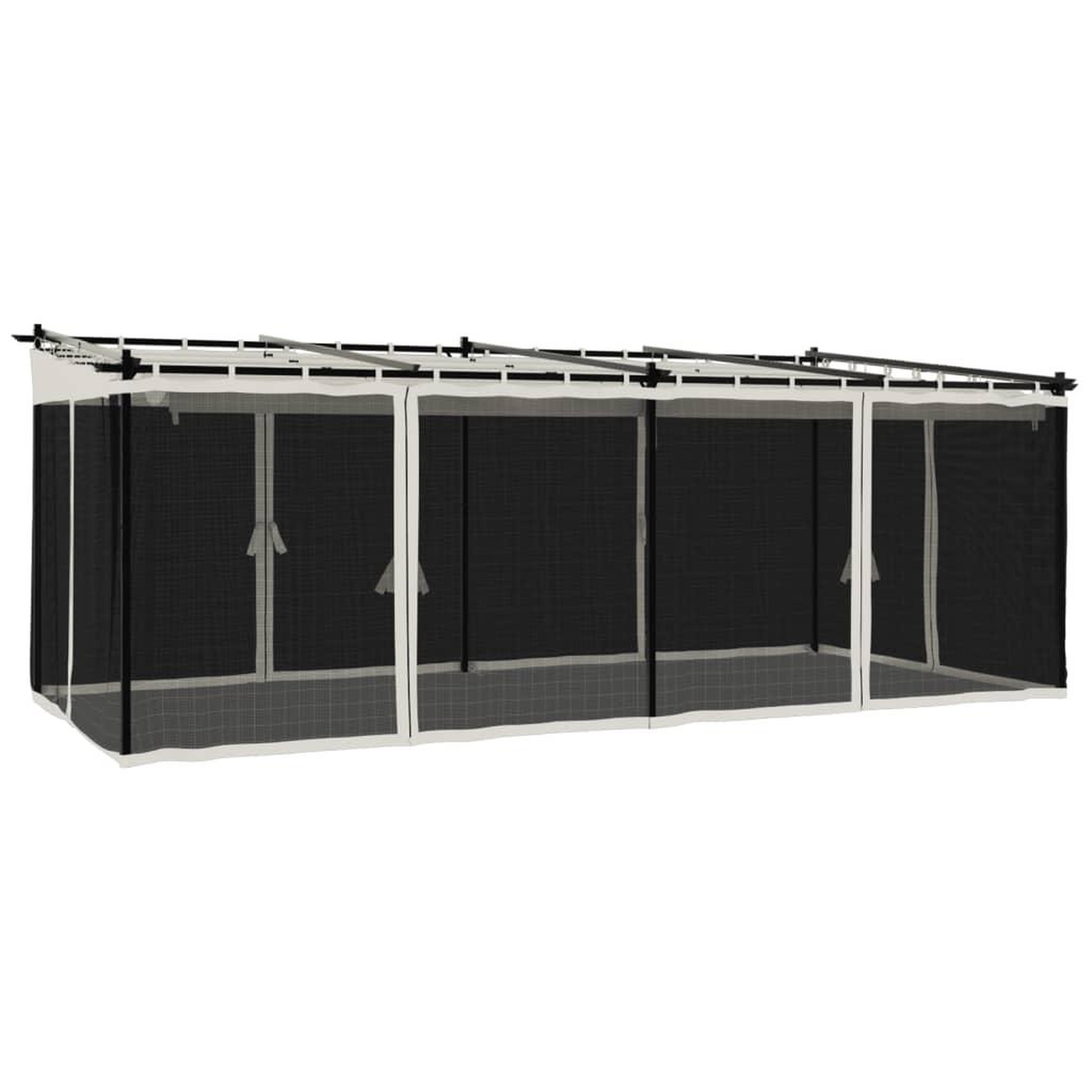 Voir la diapositive 2 : VIDAXL Tonnelle avec parois en filet creme 6x3 m acier