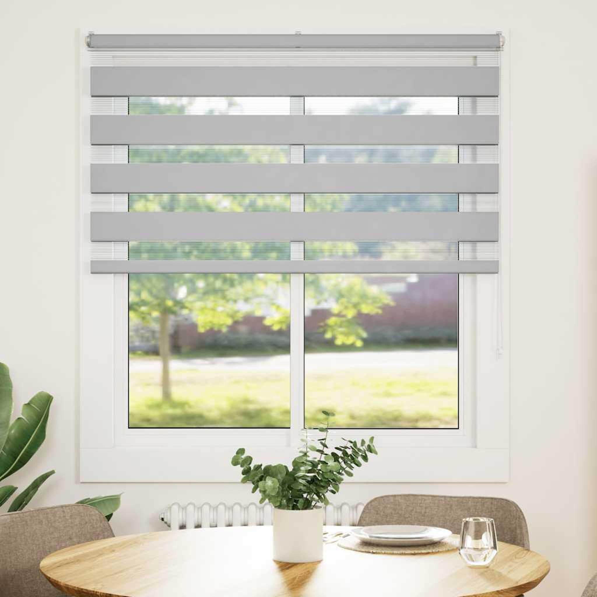 Voir la diapositive 2 : VIDAXL Store zebre gris clair largeur du tissu 125,9 cm polyester