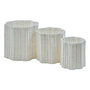 Voir la diapositive 1 : ATMOSPHERA Lot de 3 Paniers Effet Corde  Bloomy  38cm Blanc