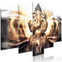 Voir la diapositive 1 : Paris Prix Tableau 5 Panneaux  Buddha Style Golden Wide