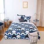 Home collection Parure housse de couette 100% coton 57fils berlioz. Coloris disponibles : Blanc