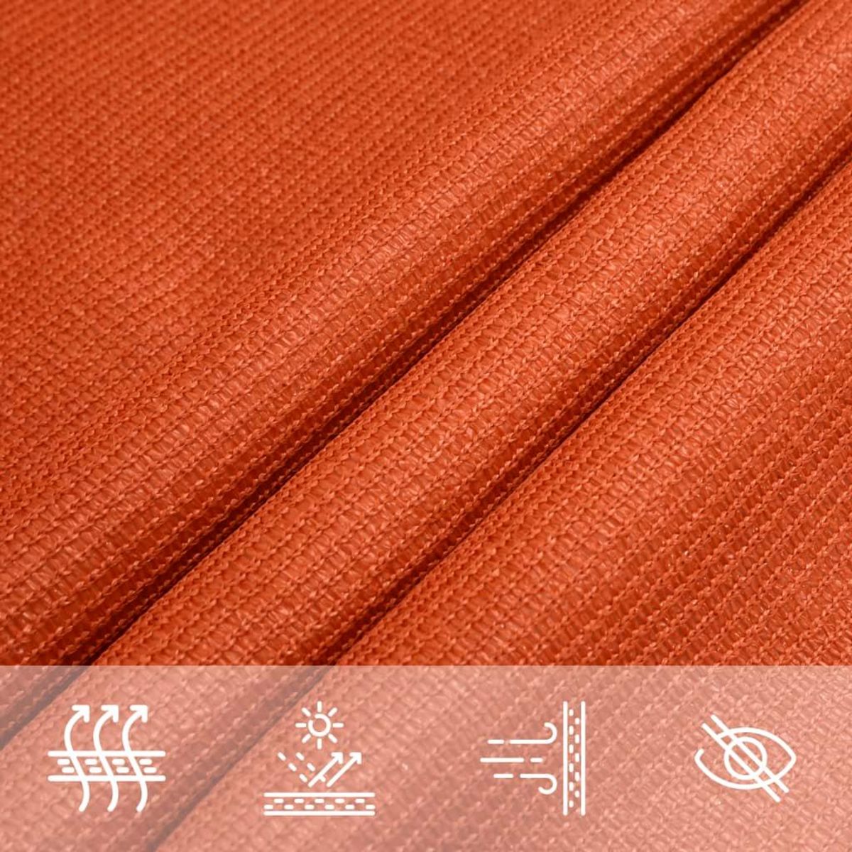 VIDAXL Voile d'ombrage 160 g/m^2 Orange 2x4 m PEHD