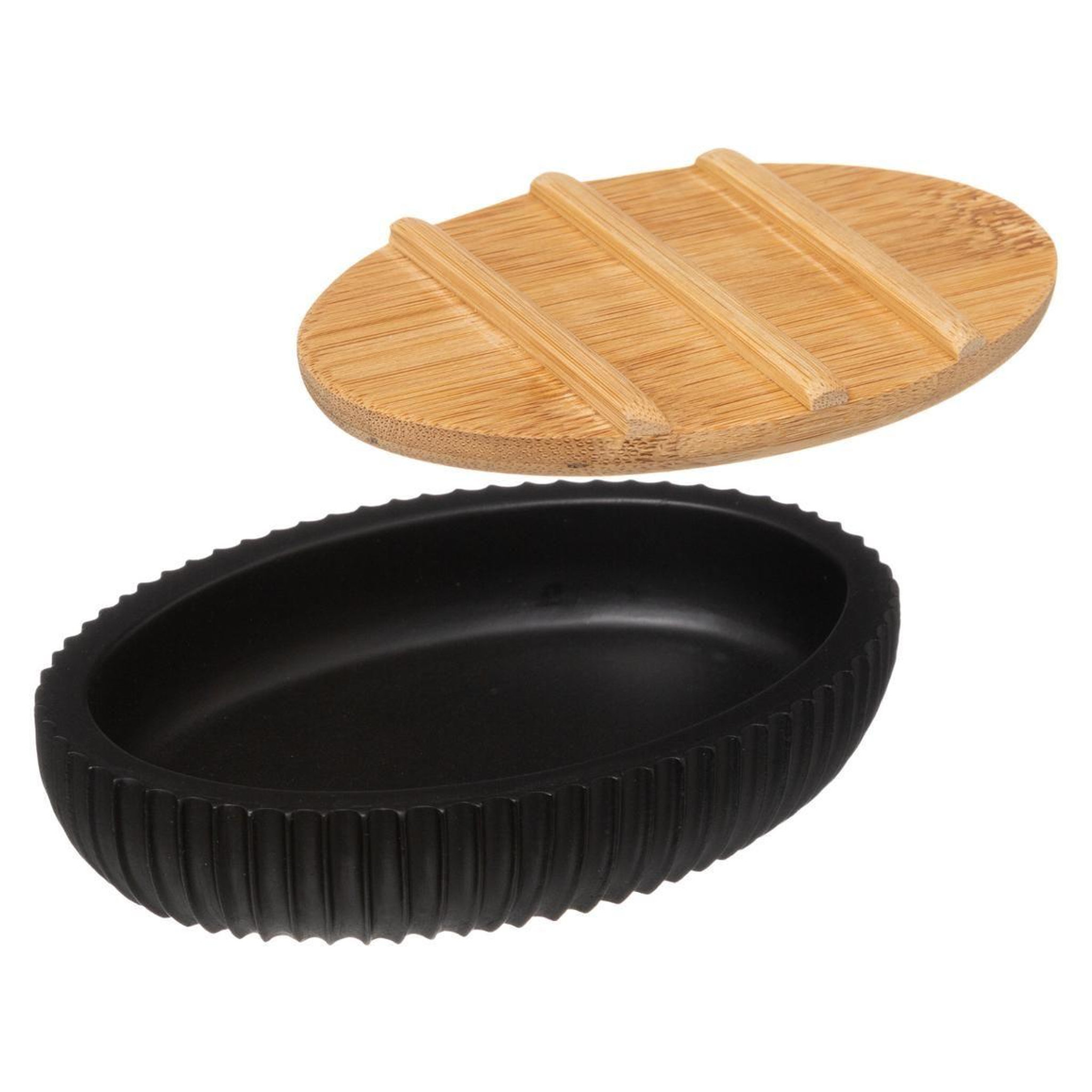 Voir la diapositive 5 : FIVE Porte savon déco  natureo  12cm charbon